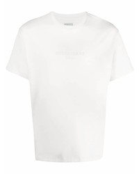 Мужская белая футболка с круглым вырезом с вышивкой от GUESS USA