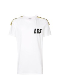 Мужская белая футболка с круглым вырезом с вышивкой от Les Benjamins