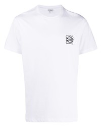 Мужская белая футболка с круглым вырезом с вышивкой от Loewe