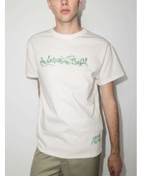 Мужская белая футболка с круглым вырезом с вышивкой от Andersson Bell
