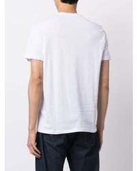 Мужская белая футболка с круглым вырезом с вышивкой от Armani Exchange