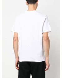 Мужская белая футболка с круглым вырезом с вышивкой от Paul & Shark
