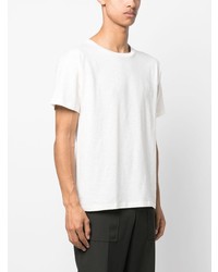 Мужская белая футболка с круглым вырезом с вышивкой от Bally