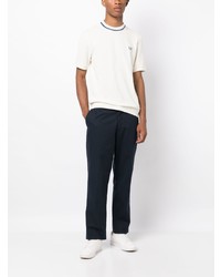 Мужская белая футболка с круглым вырезом с вышивкой от Fred Perry