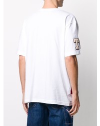 Мужская белая футболка с круглым вырезом с вышивкой от Hilfiger Collection