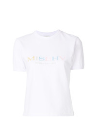 Женская белая футболка с круглым вырезом с вышивкой от Misbhv