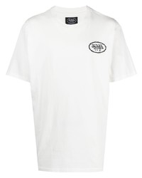 Мужская белая футболка с круглым вырезом с вышивкой от MJB Marc Jacques Burton