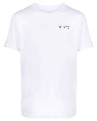 Мужская белая футболка с круглым вырезом с вышивкой от Off-White