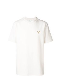 Мужская белая футболка с круглым вырезом с вышивкой от Off-White
