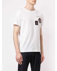 Мужская белая футболка с круглым вырезом с вышивкой от Kent & Curwen