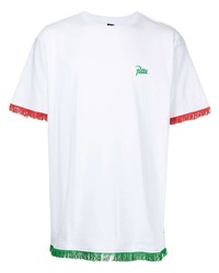 Мужская белая футболка с круглым вырезом с вышивкой от PATTA