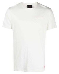 Мужская белая футболка с круглым вырезом с вышивкой от Peuterey