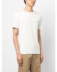 Мужская белая футболка с круглым вырезом с вышивкой от Polo Ralph Lauren