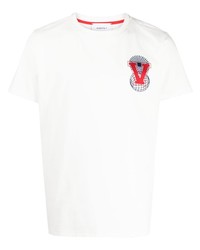 Мужская белая футболка с круглым вырезом с вышивкой от Ports V