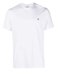 Мужская белая футболка с круглым вырезом с вышивкой от Sandro