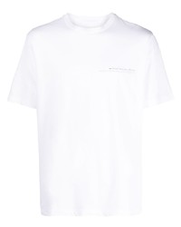 Мужская белая футболка с круглым вырезом с вышивкой от Sease