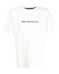 Мужская белая футболка с круглым вырезом с вышивкой от Stolen Girlfriends Club