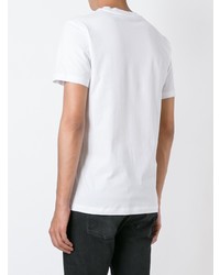 Мужская белая футболка с круглым вырезом с вышивкой от McQ Alexander McQueen