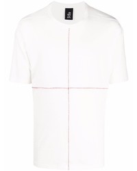 Мужская белая футболка с круглым вырезом с вышивкой от Thom Krom