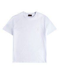 Мужская белая футболка с круглым вырезом с вышивкой от Tod's
