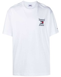 Мужская белая футболка с круглым вырезом с вышивкой от Tommy Jeans