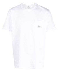 Мужская белая футболка с круглым вырезом с вышивкой от Woolrich