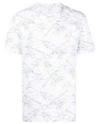 Мужская белая футболка с круглым вырезом с геометрическим рисунком от Armani Exchange