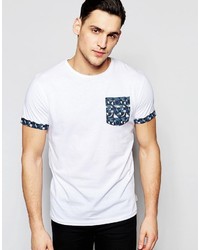 Мужская белая футболка с круглым вырезом с геометрическим рисунком от Bellfield