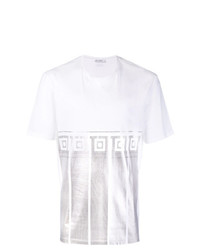 Мужская белая футболка с круглым вырезом с геометрическим рисунком от Versace Collection