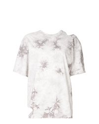 Женская белая футболка с круглым вырезом с принтом тай-дай от Le Ciel Bleu