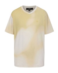 Мужская белая футболка с круглым вырезом с принтом тай-дай от Shanghai Tang