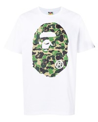 Мужская белая футболка с круглым вырезом с принтом от A Bathing Ape