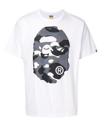 Мужская белая футболка с круглым вырезом с принтом от A Bathing Ape