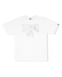 Мужская белая футболка с круглым вырезом с принтом от A Bathing Ape