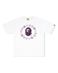 Мужская белая футболка с круглым вырезом с принтом от A Bathing Ape