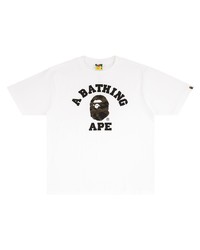 Мужская белая футболка с круглым вырезом с принтом от A Bathing Ape