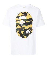 Мужская белая футболка с круглым вырезом с принтом от A Bathing Ape