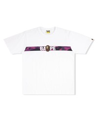 Мужская белая футболка с круглым вырезом с принтом от A Bathing Ape