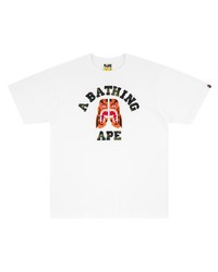 Мужская белая футболка с круглым вырезом с принтом от A Bathing Ape