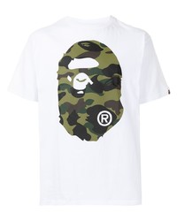 Мужская белая футболка с круглым вырезом с принтом от A Bathing Ape