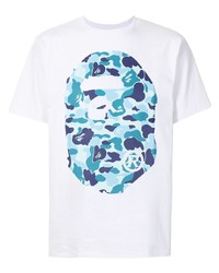 Мужская белая футболка с круглым вырезом с принтом от A Bathing Ape