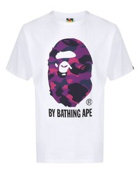 Мужская белая футболка с круглым вырезом с принтом от A Bathing Ape