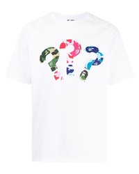 Мужская белая футболка с круглым вырезом с принтом от A Bathing Ape