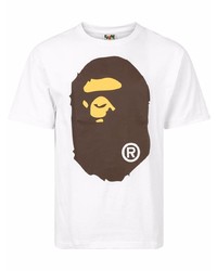 Мужская белая футболка с круглым вырезом с принтом от A Bathing Ape