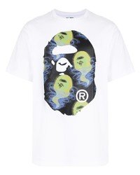 Мужская белая футболка с круглым вырезом с принтом от A Bathing Ape