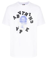 Мужская белая футболка с круглым вырезом с принтом от A Bathing Ape