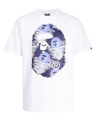 Мужская белая футболка с круглым вырезом с принтом от A Bathing Ape