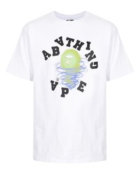 Мужская белая футболка с круглым вырезом с принтом от A Bathing Ape