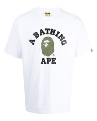 Мужская белая футболка с круглым вырезом с принтом от A Bathing Ape