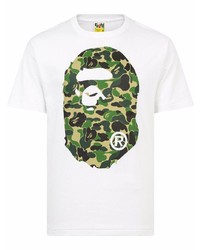 Мужская белая футболка с круглым вырезом с принтом от A Bathing Ape